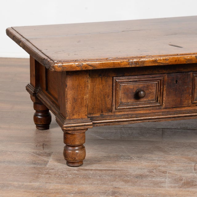 19th Century French Oak Two Drawer Coffee Table For Sale - Image 9 of 15
