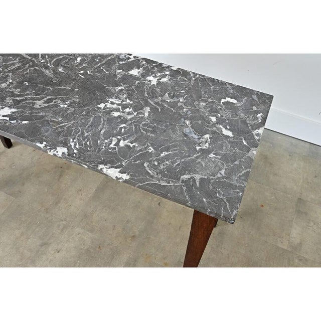 Gray French 19th Century Oak & Marble Console For Sale - Image 8 of 10