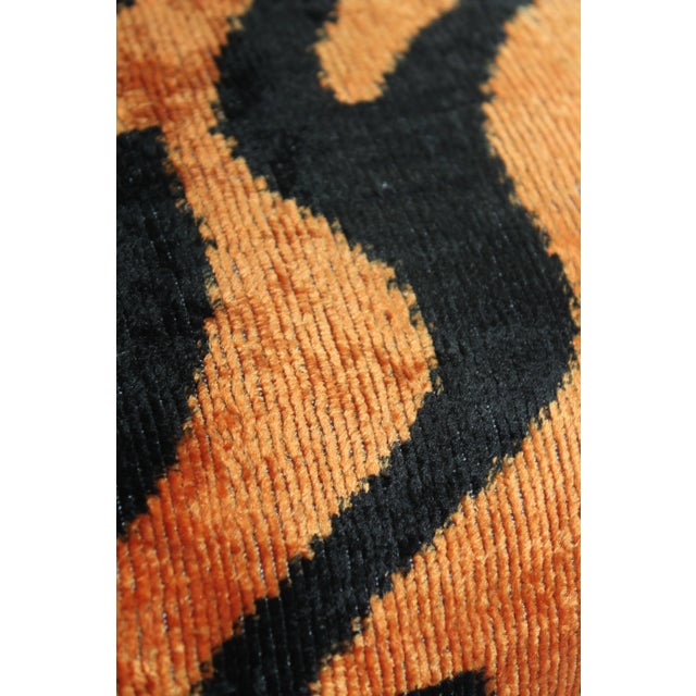 2020s Contemporary Tiger Print Silk Velvet Handmade Pillow For Sale - Image 5 of 10