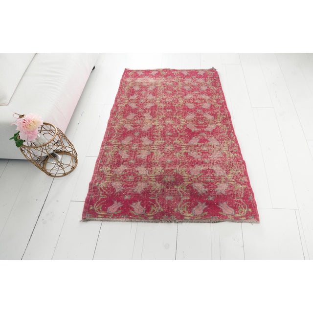 Red Colorful Antique Handknotted Carpet For Sale - Image 8 of 10
