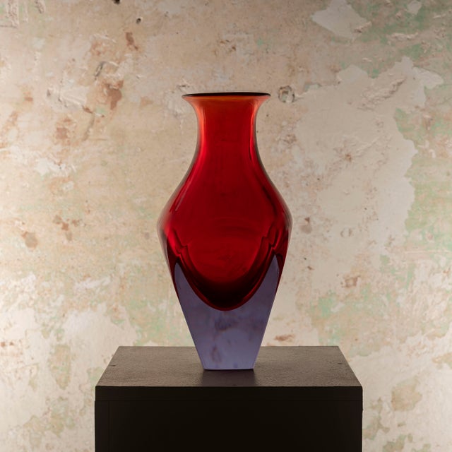 Mid-Century Modern Large Murano Glass Vase from Seguso Vetri d'Arte, 1960s For Sale - Image 3 of 11