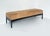 Cognac-Colored Alcantara Bench, 1980s For Sale - Image 3 of 8