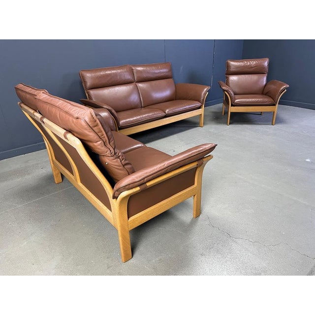 Brown Vintage Scala Sofa Set from Dreipunkt International, 1970s, Set of 3 For Sale - Image 8 of 14