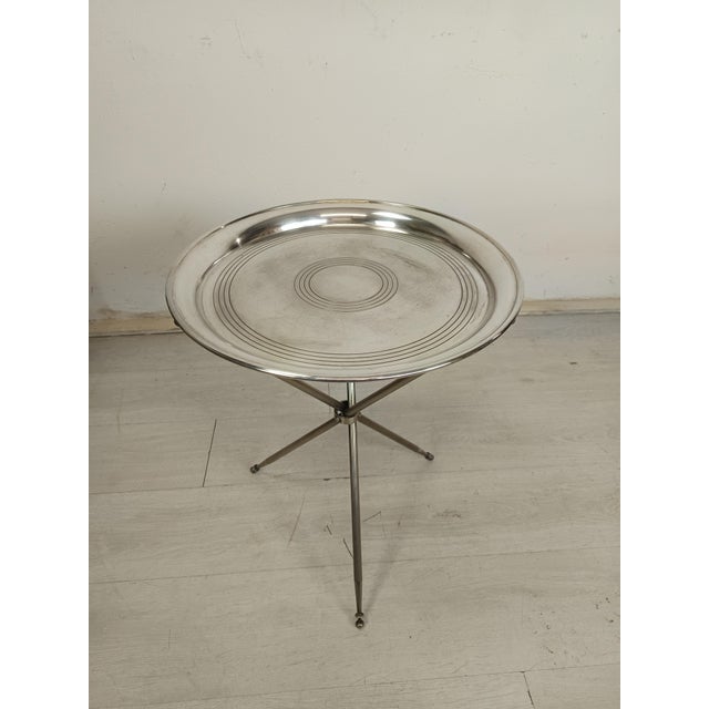 Silver Vintage Silver Side Table, 1970s For Sale - Image 8 of 16