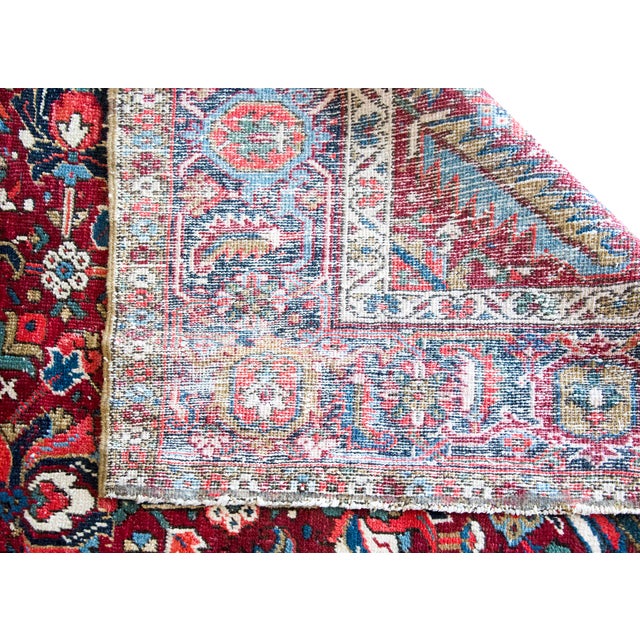 Early 20th Century Persian Heriz Rug For Sale - Image 13 of 14