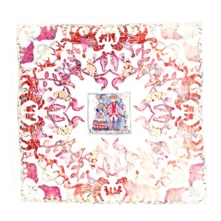 Hermès Early America 1 Silk Scarf 1981 Designed by Françoise De La Perriere For Sale