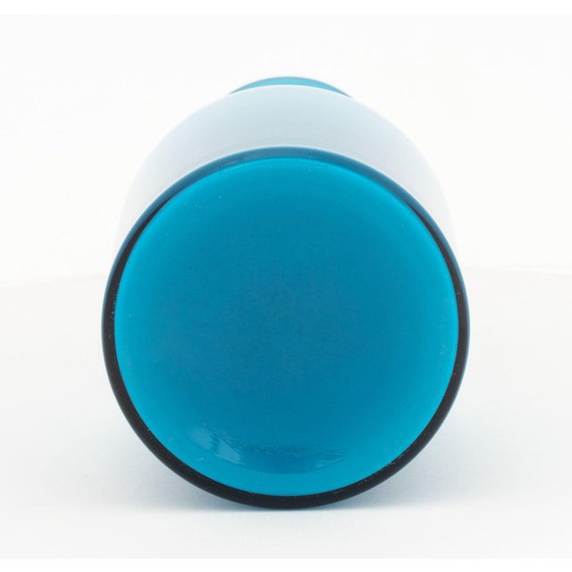 Mid 20th Century Kastrup Holmegaard Turquoise Blue Glass Vases, 2 For Sale - Image 5 of 10