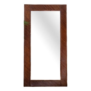 Large Fluted Bamboo Wall Mirror from Edizioni Molto For Sale