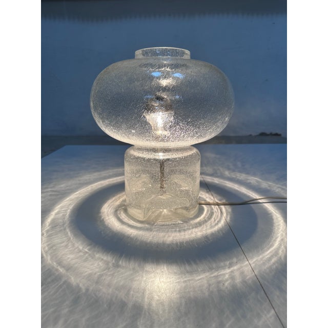 Clear Frosted Glass Table Lamp from Glashütte Süssmuth Leuchten, Germany, 1960s For Sale - Image 16 of 18
