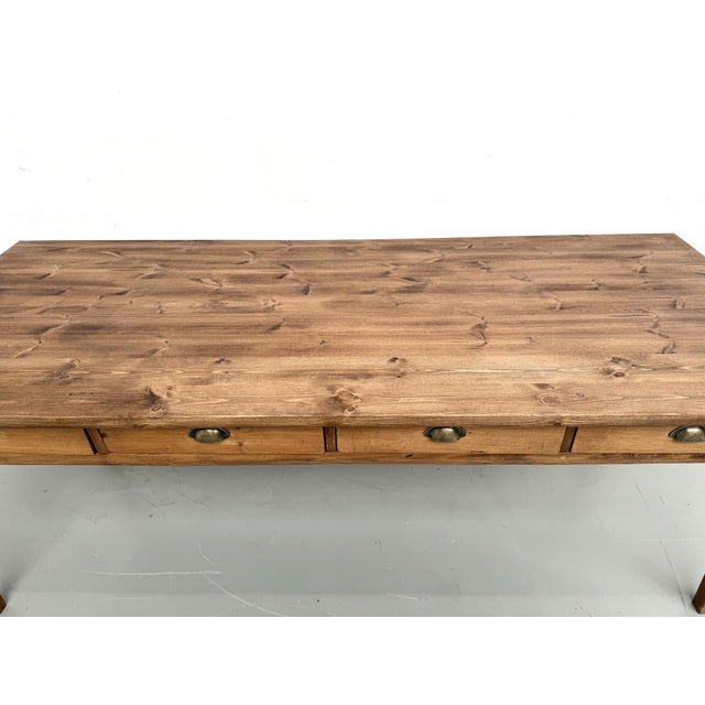 1950s Vintage Farmhouse Table in Beech and Pine, 1950s For Sale - Image 5 of 18