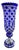 Large Cobalt Blue Cut Crystal Vase from Les Grands Ducs, 1980s For Sale