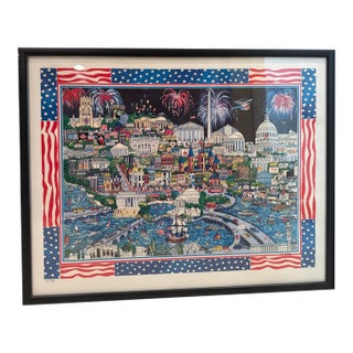 Rafy Signed Numbered 3d Pop Art Washington DC Panorama, Framed For Sale