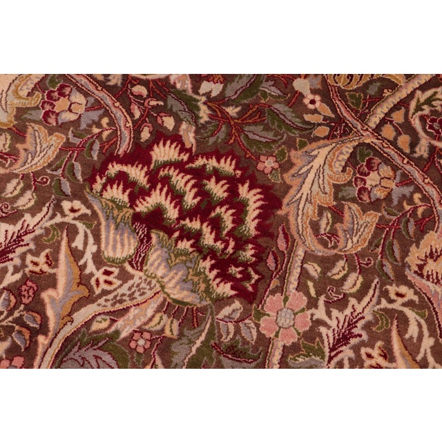 William Morris 1990's Pak-Persian Brown/Ivory Wool Rug - 9'1'' X 12'6'' For Sale In New York - Image 6 of 9