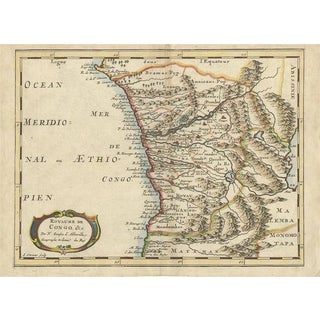 Antique Map of the Congo and Gabon and Angola by N. Sanson, 1700 For Sale