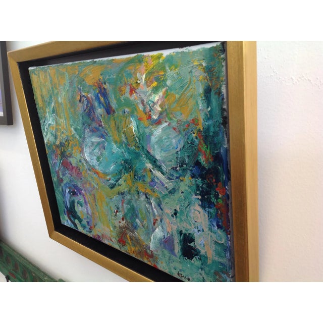 Contemporary Framed Abstract Acrylic Painting For Sale - Image 3 of 4