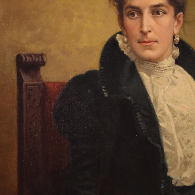 Luigi Sorio, Portrait, 1898, Oil on Canvas, Framed For Sale - Image 8 of 16