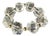 Vintage Boho Faceted Crystal Lucite Beaded Stretch Bracelet For Sale