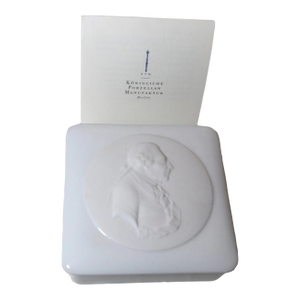 Vintage KPM German Porcelain Jewelry Cameo Dresser Box Johann Sebastian Müller