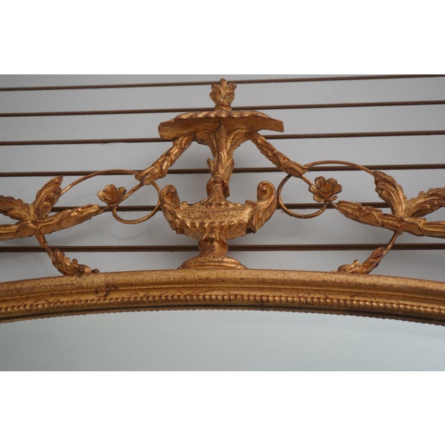 Glass Italian Large Vintage Louis XV Style Wall Mirror W. Gold Frame For Sale - Image 7 of 12