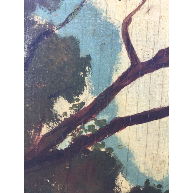Oil Painting on Plywood, 1930s For Sale - Image 4 of 18