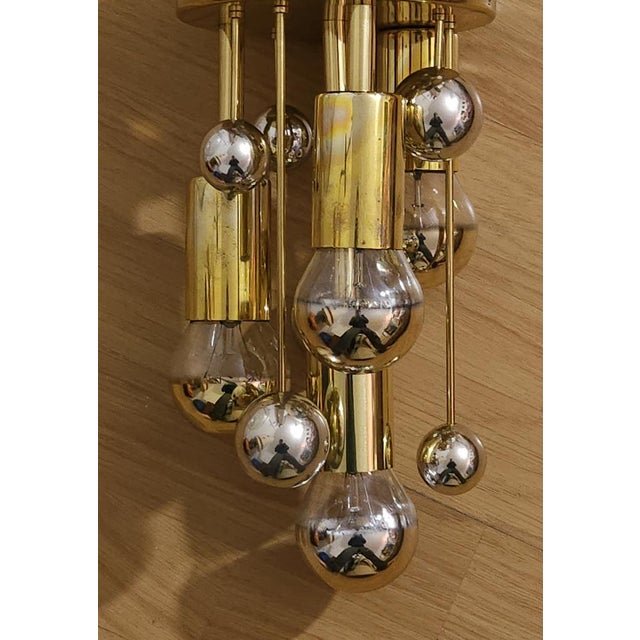 Metal Large Sputnik Pendant Lamp from Doria Leuchten, 1970s For Sale - Image 7 of 11