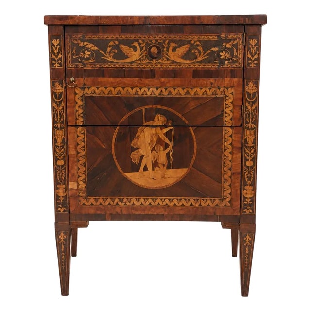 Italian Neoclassical Marquetry Cabinet in the Maggiolini Manner, 18th Century For Sale