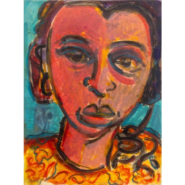 David Driskell (American, 1931-2020), "Thelma", Watercolor and Pencil on Paper, 1985, signed in pencil lower left, wood...