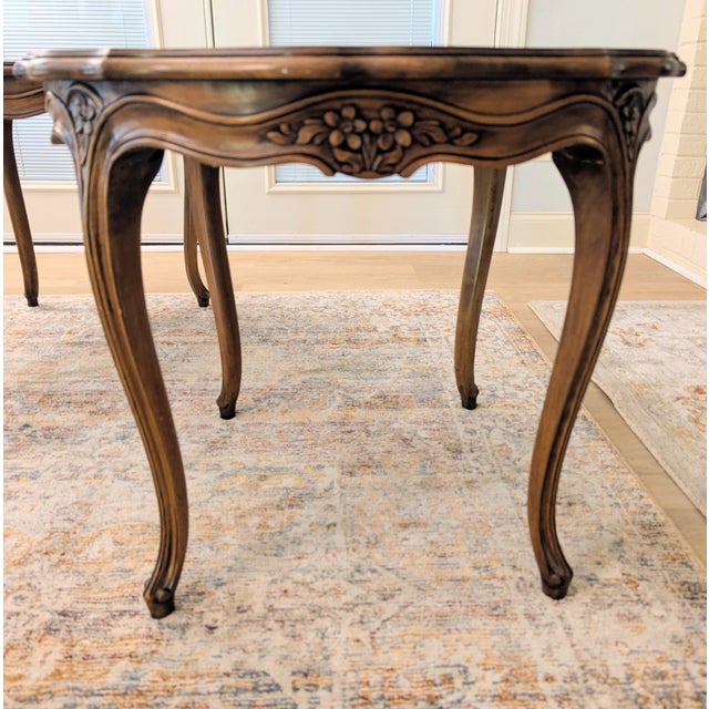 1980s Karges Furniture French Provincial Burled Walnut End Tables, a Pair For Sale In Raleigh - Image 6 of 15