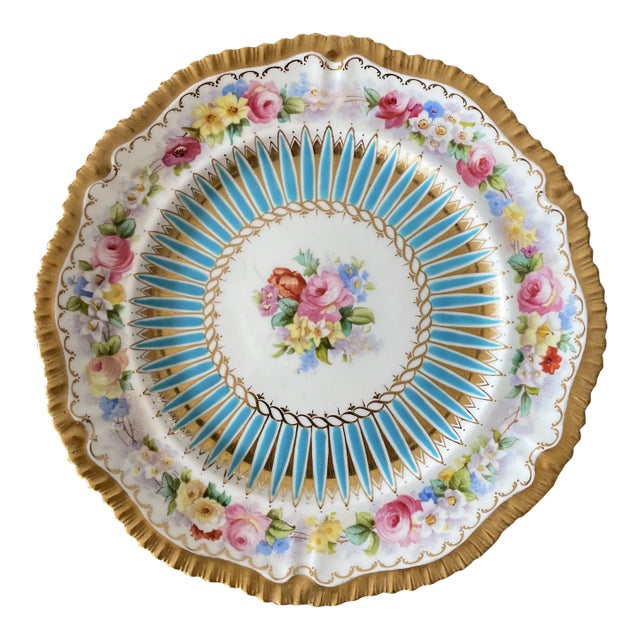 Early 19th Century English Hammersley Porcelain Decorative Plate For Sale