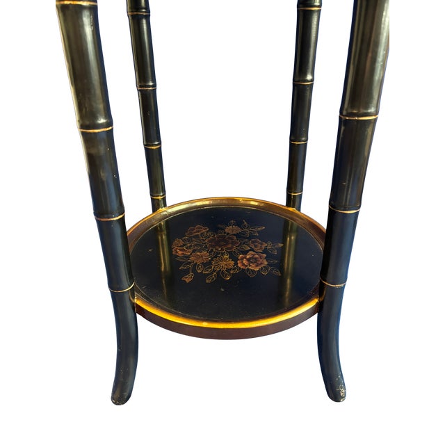 This vintage Oriental accent table by Richard Yip showcases exquisite craftsmanship and classic Asian-inspired design....