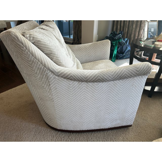 Hickory Chair Jules Swivel Chair in Chevron Velvet Set of 2 Chairish