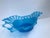 Mid 20th Century Vintage Westmoreland Doric Lace Blue Satin Glass Oval Centerpiece Bowl For Sale - Image 5 of 9