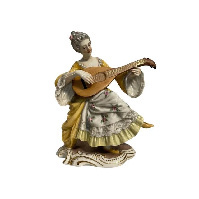 Ceramic Figurine of Lady Playing by Ginori for Capodimonte, Late 19th Century For Sale - Image 6 of 6