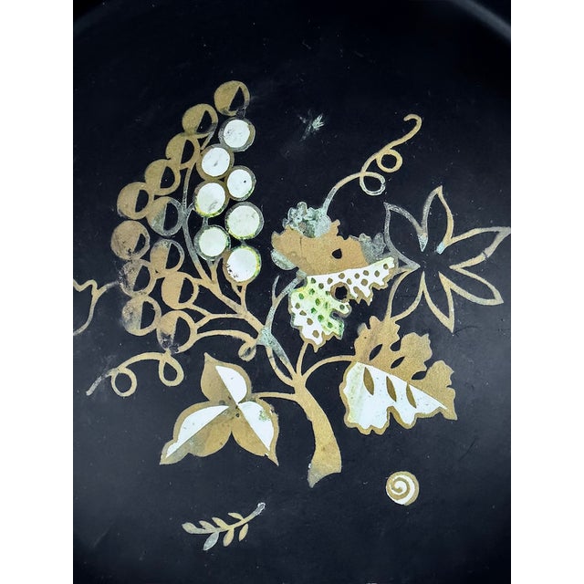 Vintage Set Midcentury Stylized Fruit Tole Trays For Sale - Image 9 of 10