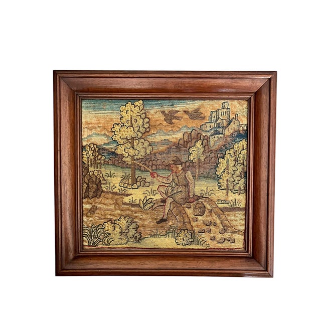 Pair 18th Century Framed French Verdure Tapestry Panels For Sale - Image 4 of 17
