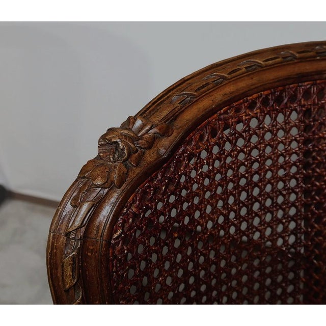 Louis XVI Style Office Armchair in Beech, 1900s For Sale - Image 10 of 18