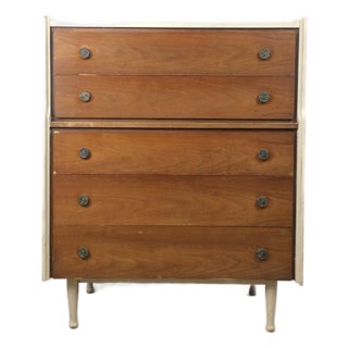 Mid Century 5 Drawer Highboy Dresser From Mainline by Hooker For Sale