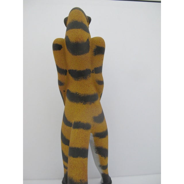 Alebrije Carved Wood MeerKat Tiger Hybrid Animal Oaxaca Mexico Folk Art Figurine For Sale - Image 11 of 12