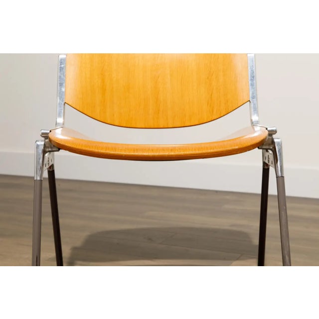 Giancarlo Piretti for Castelli 'Dsc 106' Stacking Dining Chairs, C 1965, Signed For Sale - Image 9 of 17
