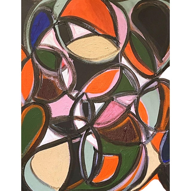 2020s Acrylic on Canvas Abstract Signed Yjr 22" H "Les Oiseaux Du Paradis " For Sale - Image 5 of 6