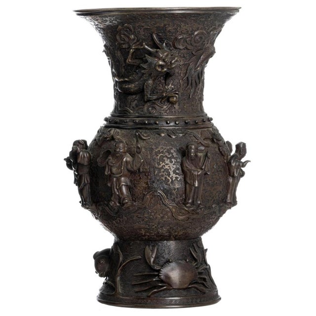 Meiji Japanese Vase, 1912, Set of 2 For Sale - Image 3 of 6