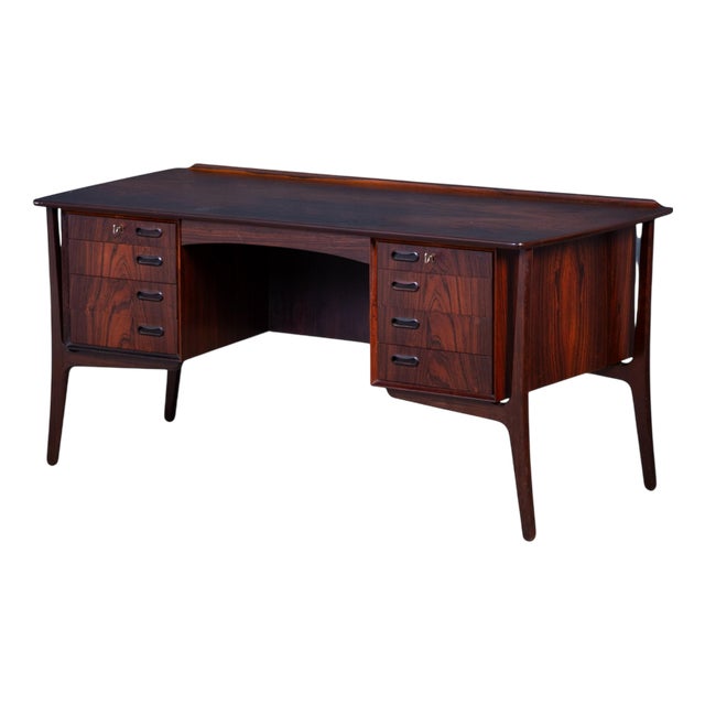 Vintage Rosewood Desk by Svend Åge Madsen for H.P. Hansen, 1960s For Sale