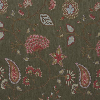 Schumacher Fiammetta Jacquard Fabric In Verde For Sale