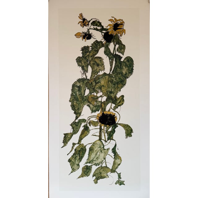 This is a great art print of Sunflowers, by Egon Schiele (1890–1918), one of the most influential figures of Austrian...