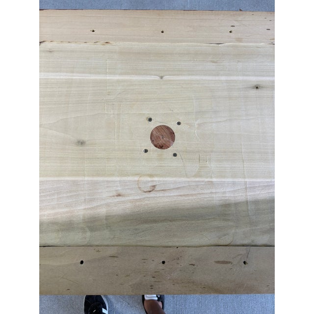Wood Custom Made Banquet Eastern Black Walnut Two Pedestal Dining Table With Three Leaves, Late 20th Century For Sale - Image 7 of 14