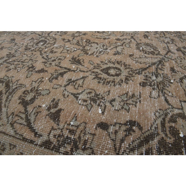 1970s 1970s Vintage Persian Handknotted Wool Orange Oversize Area Rug For Sale - Image 5 of 11