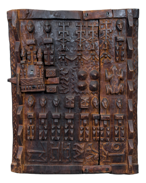 Antique Dogon Carved Wood Window, Early 1900s