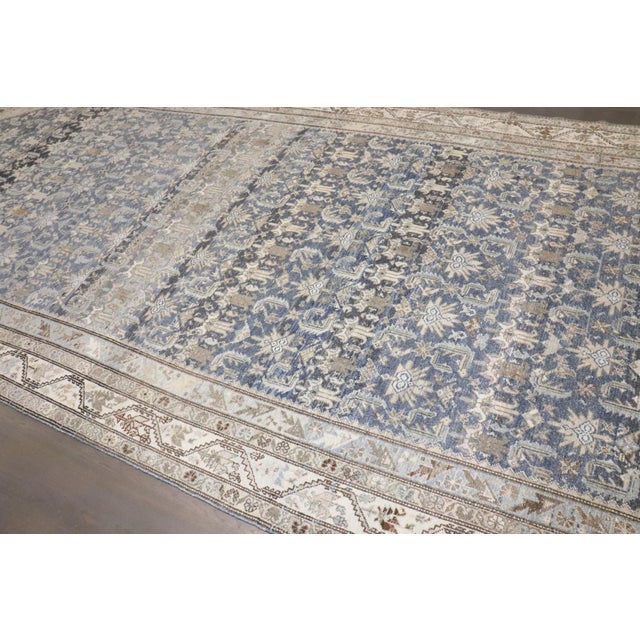 Early 20th Century Blue Large Corridor Persian Malayer Rug - 6'10" x 20' For Sale - Image 14 of 15