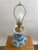 Oriental Chinese Ming Dynasty Style Blue & White Table Lamp W Org Shades, a Pair For Sale In New York - Image 6 of 15
