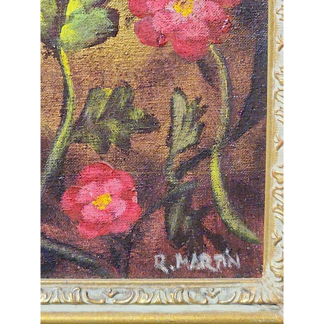 Impressionist Framed R. Martin Original Oil on Canvas Painting For Sale - Image 3 of 4